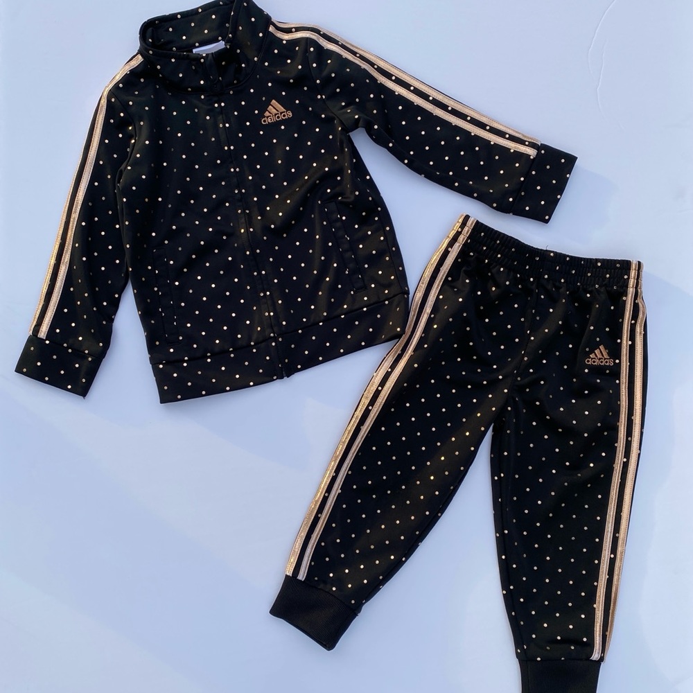 Adidas Girls Polka Dot Track Suit Girls 24 months